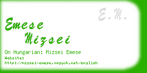 emese mizsei business card